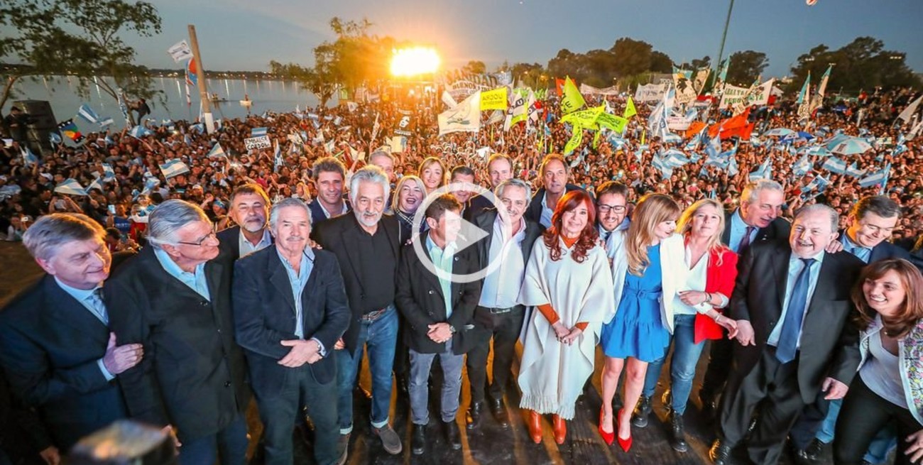 Con Alberto Fernández y Cristina Kirchner, el peronismo reunificó a sus sectores en La Pampa