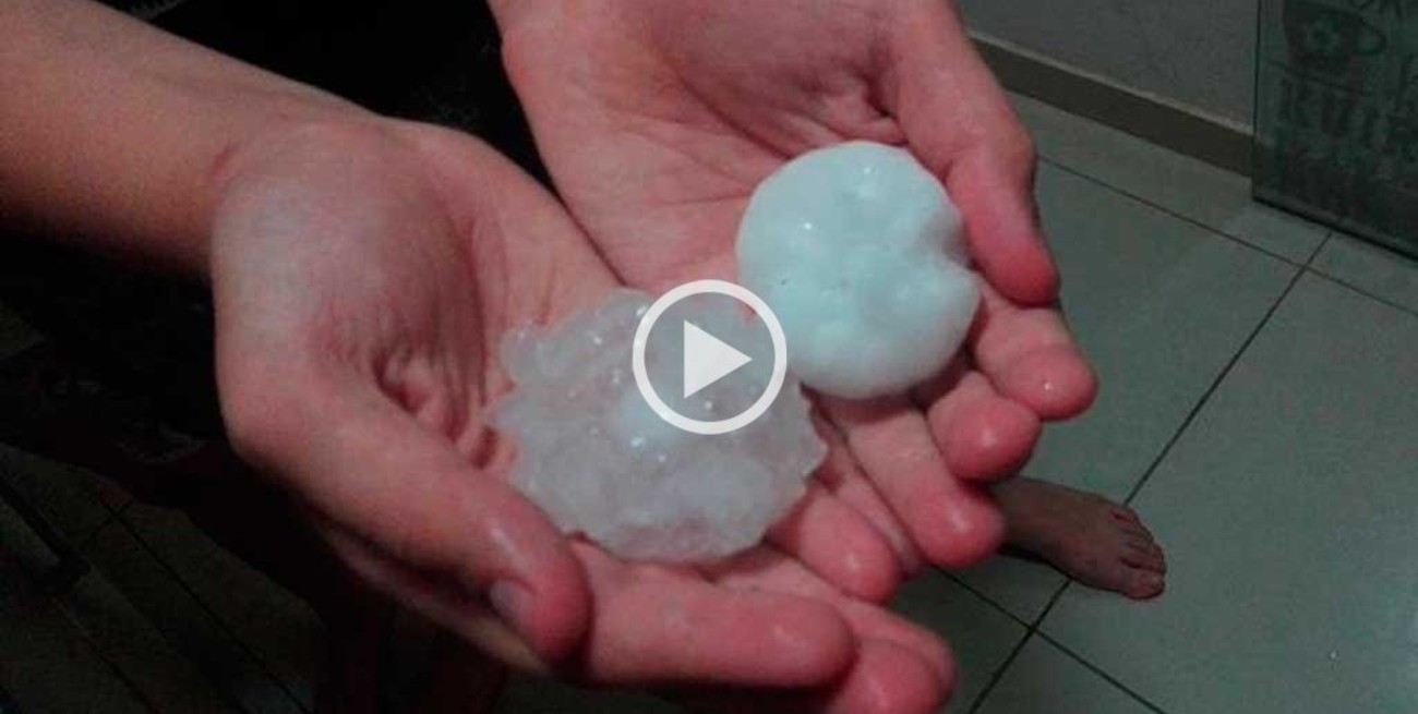 Granizó fuerte en Rafaela
