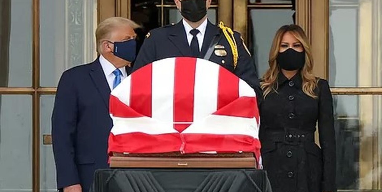 Abuchearon a Donald y Melania Trump durante los homenajes a Ruth Bader Ginsburg