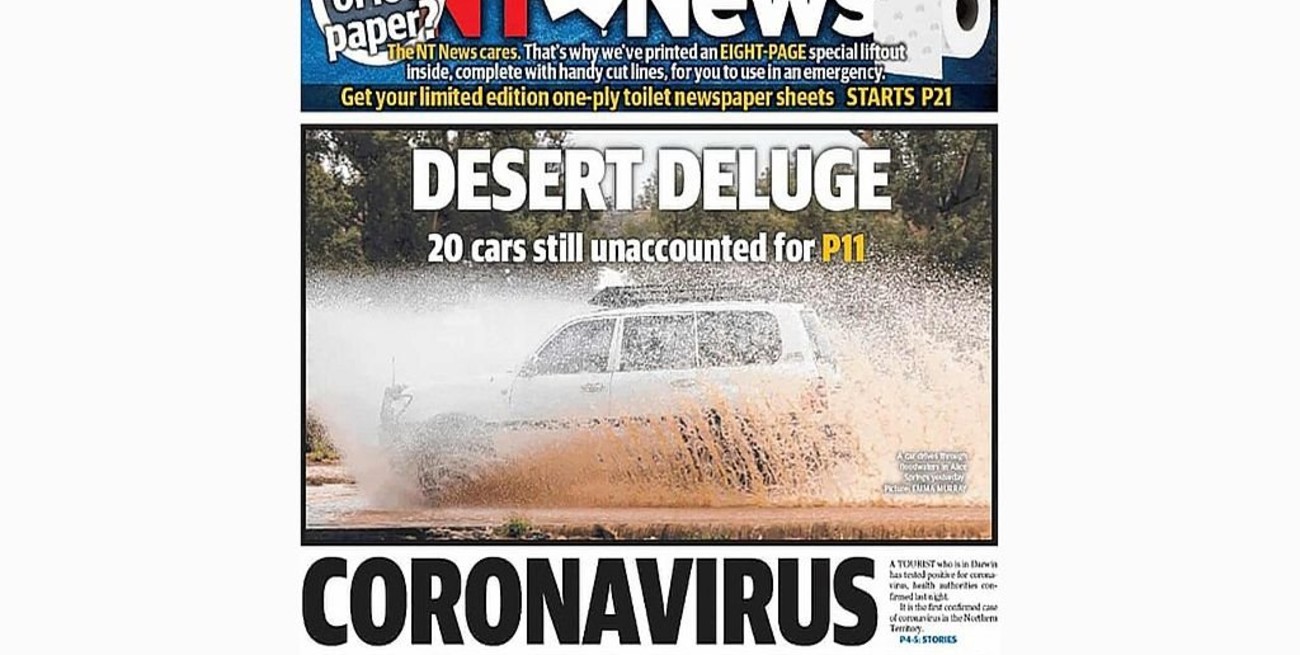 Solidarios: periódico australiano imprime hojas extra para ser usadas como papel higiénico