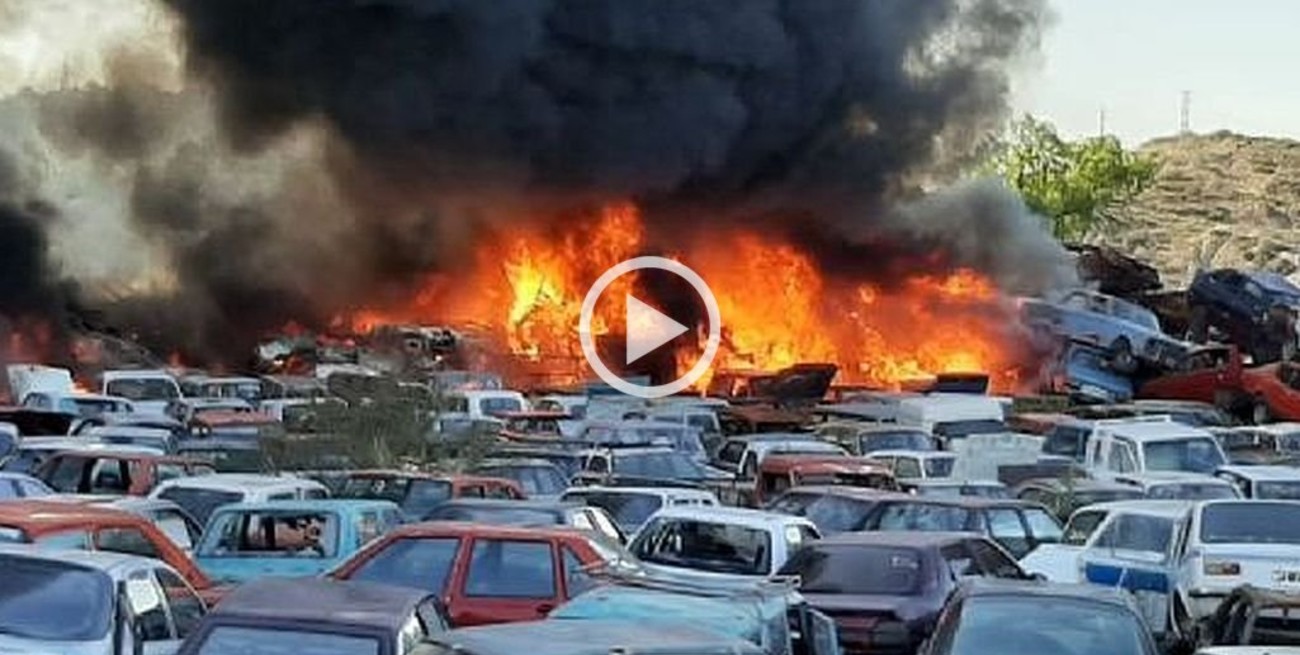 Video: gran operativo para apagar un espectacular incendio en Mendoza