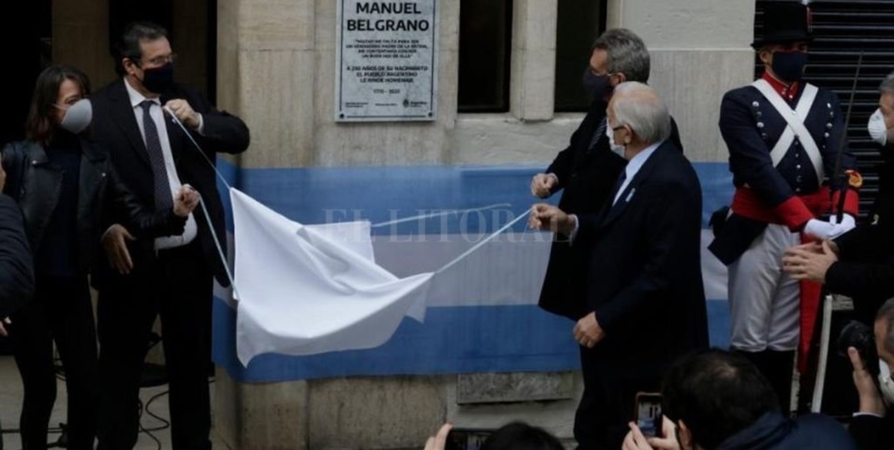 Se conmemoran los 250 años del nacimiento de Manuel Belgrano