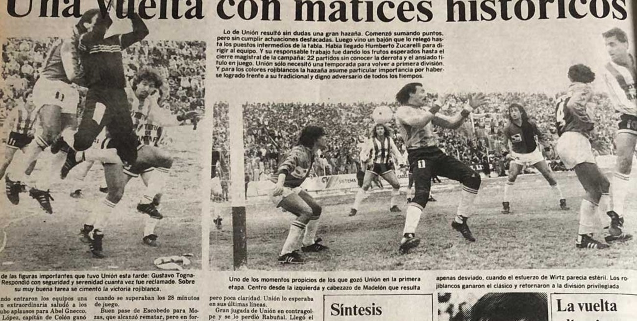 La tapa de El Litoral tras el triunfo histórico de Unión sobre Colón