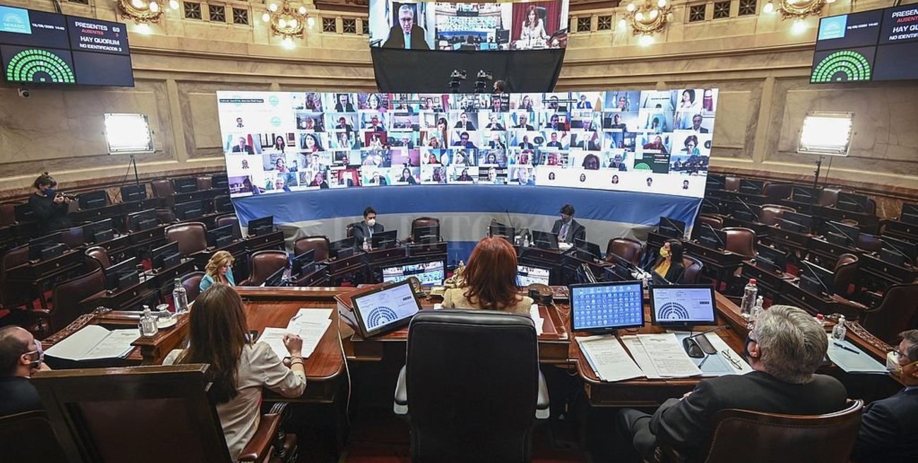 El Senado aprobó la prórroga de las sesiones virtuales y la oposición se retiró de la videoconferencia