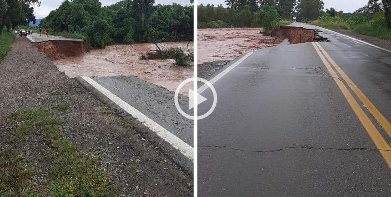 El temporal en Jujuy derrumbó el tramo de una ruta y hay 200 evacuados