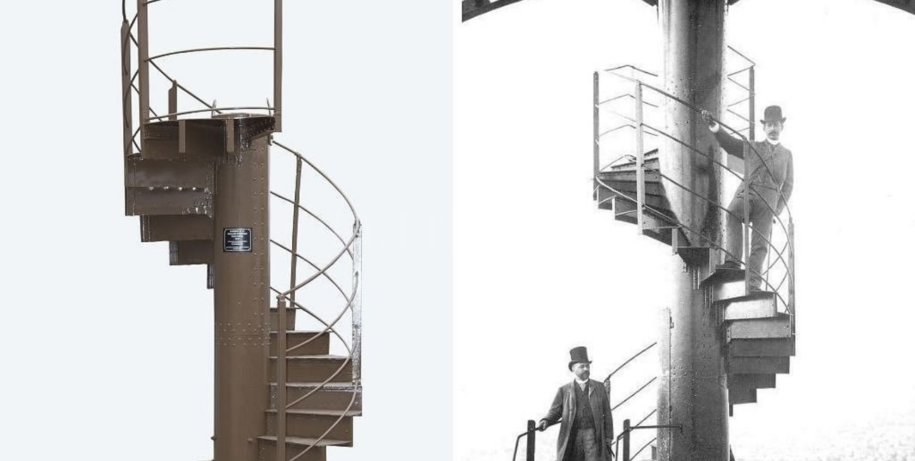 Subastan un tramo de la escalera original de la Torre Eiffel