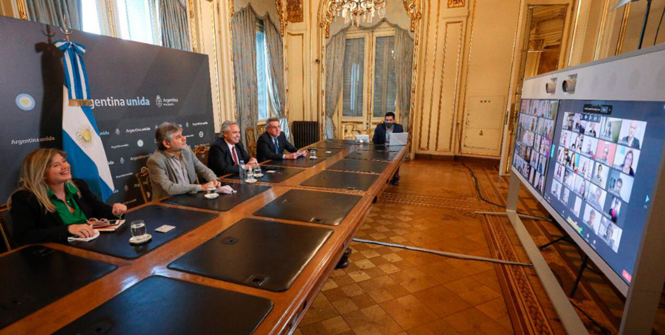 Federico Fulini participó de un encuentro virtual junto a Alberto Fernández