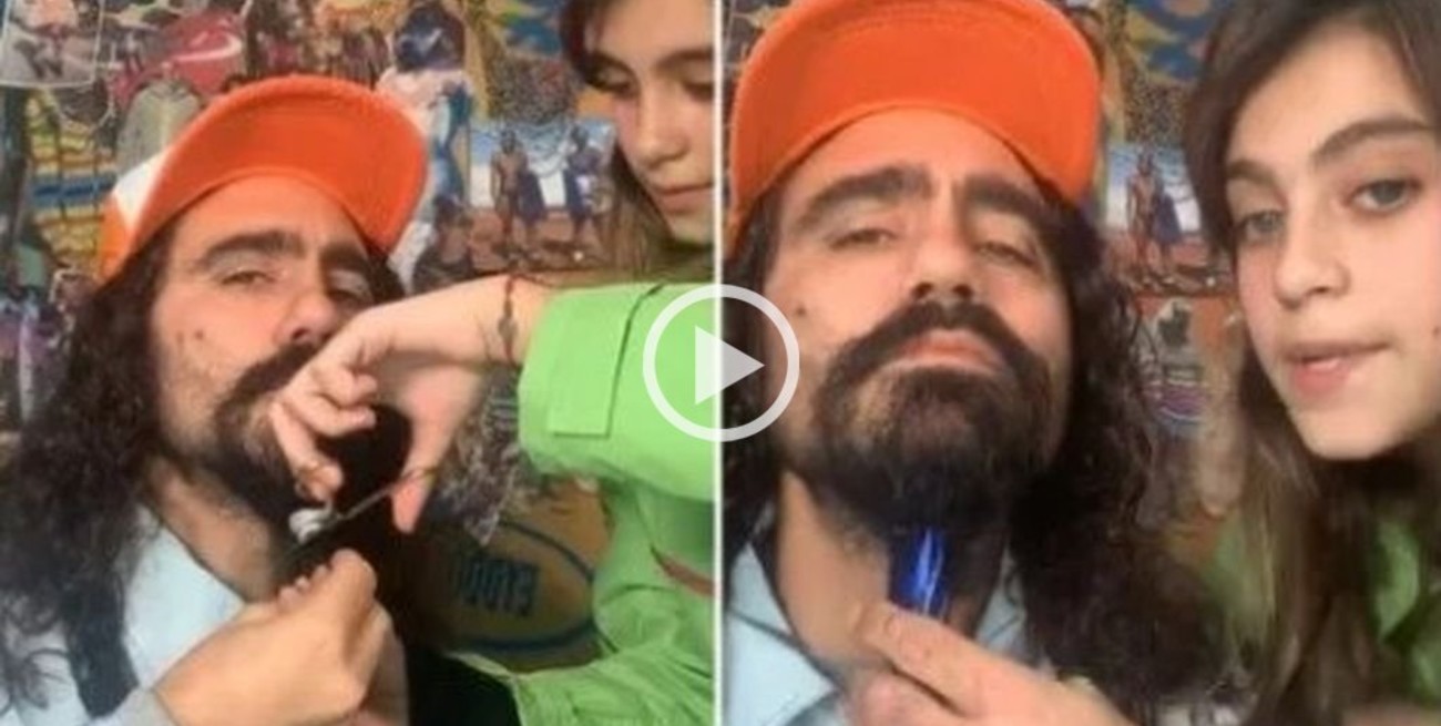 Juampi Sorín se afeitó por una causa solidaria