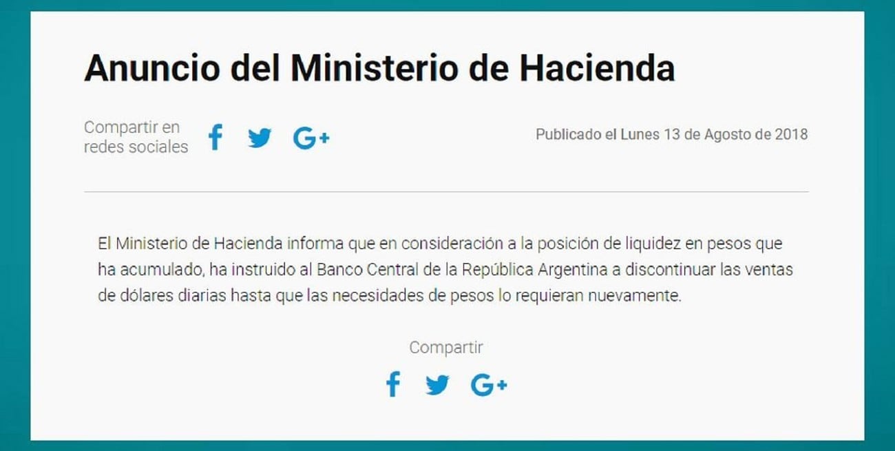 Se viralizó el falso regreso del cepo cambiario