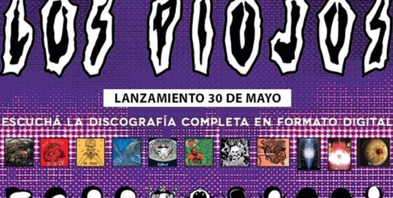 La discografía completa de Los Piojos se encuentra disponible en plataformas digitales
