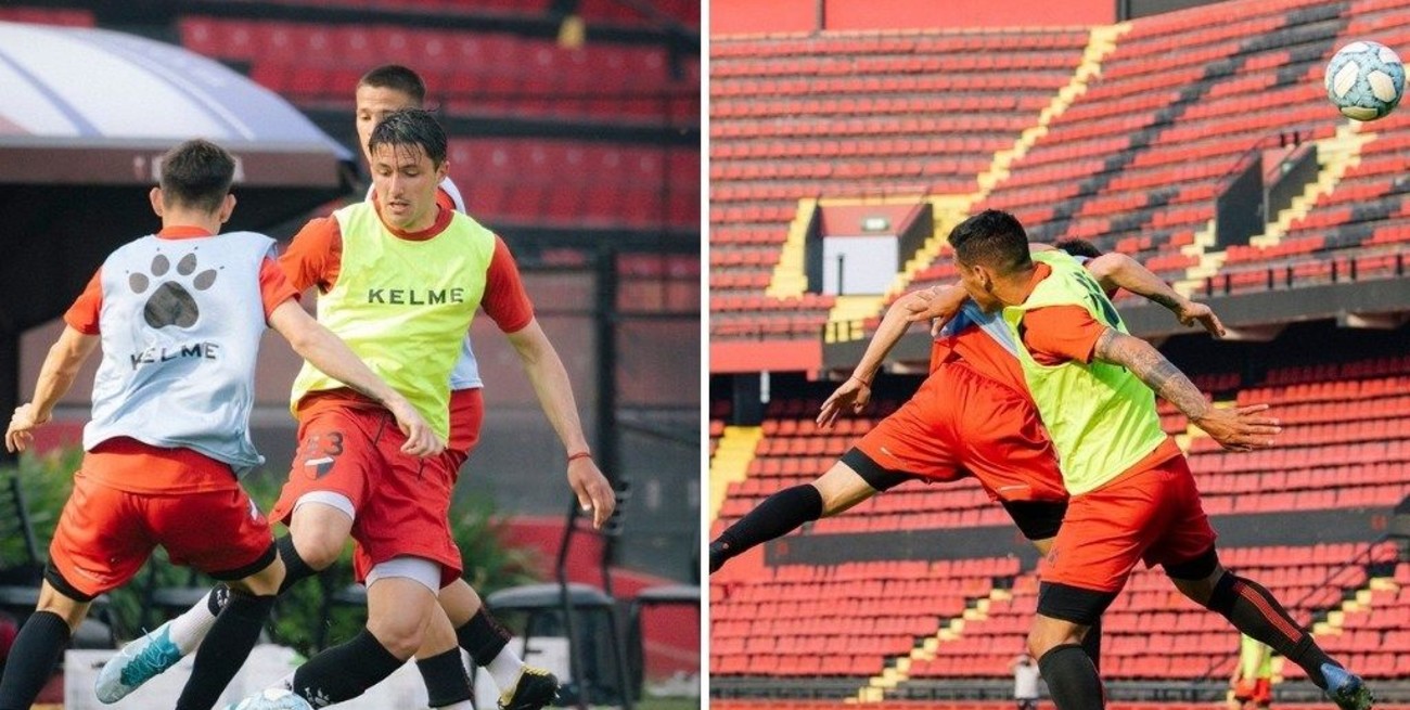 Domínguez probó un primer once con una formación 3-5-2