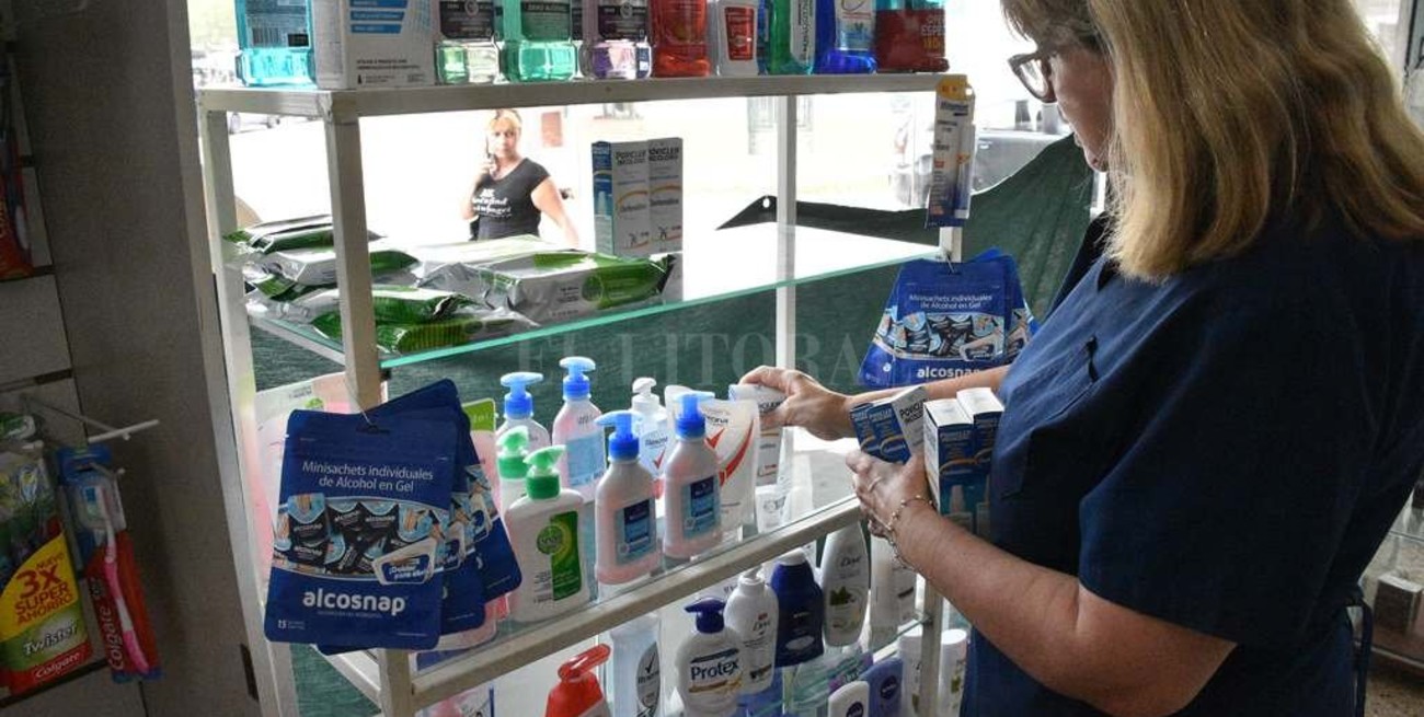 Coronavirus: falta alcohol en gel en comercios de la ciudad