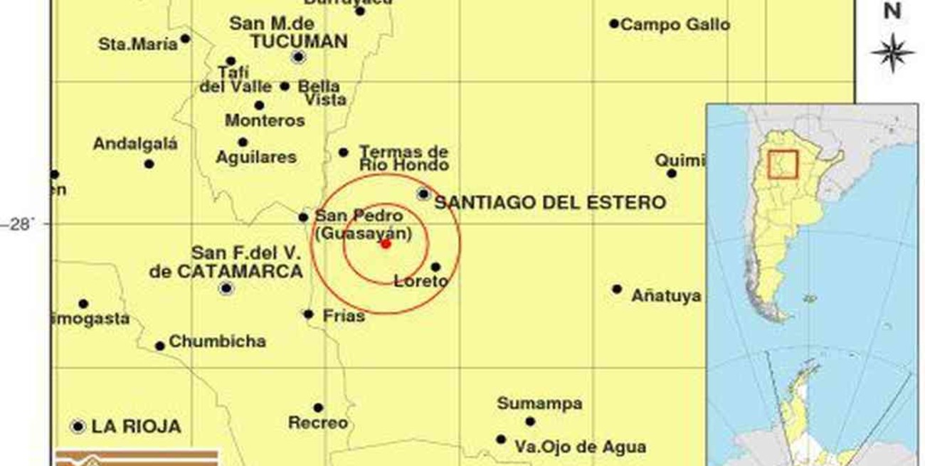 Un fuerte sismo se sintió en Santiago del Estero, Tucumán y Catamarca