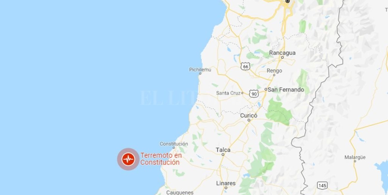 Un sismo de 6,6 grados sacudió la zona centro y sur de Chile