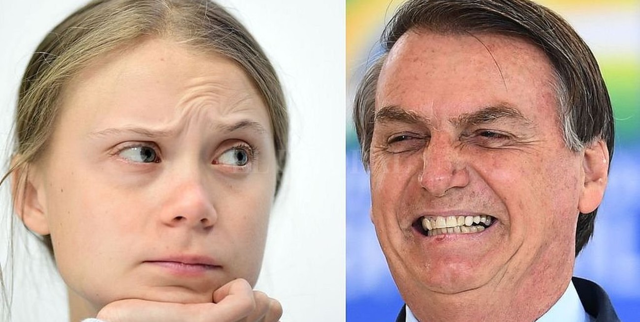 Bolsonaro llamó "mocosa" a Greta Thumberg y ella reaccionó con un gesto virtual