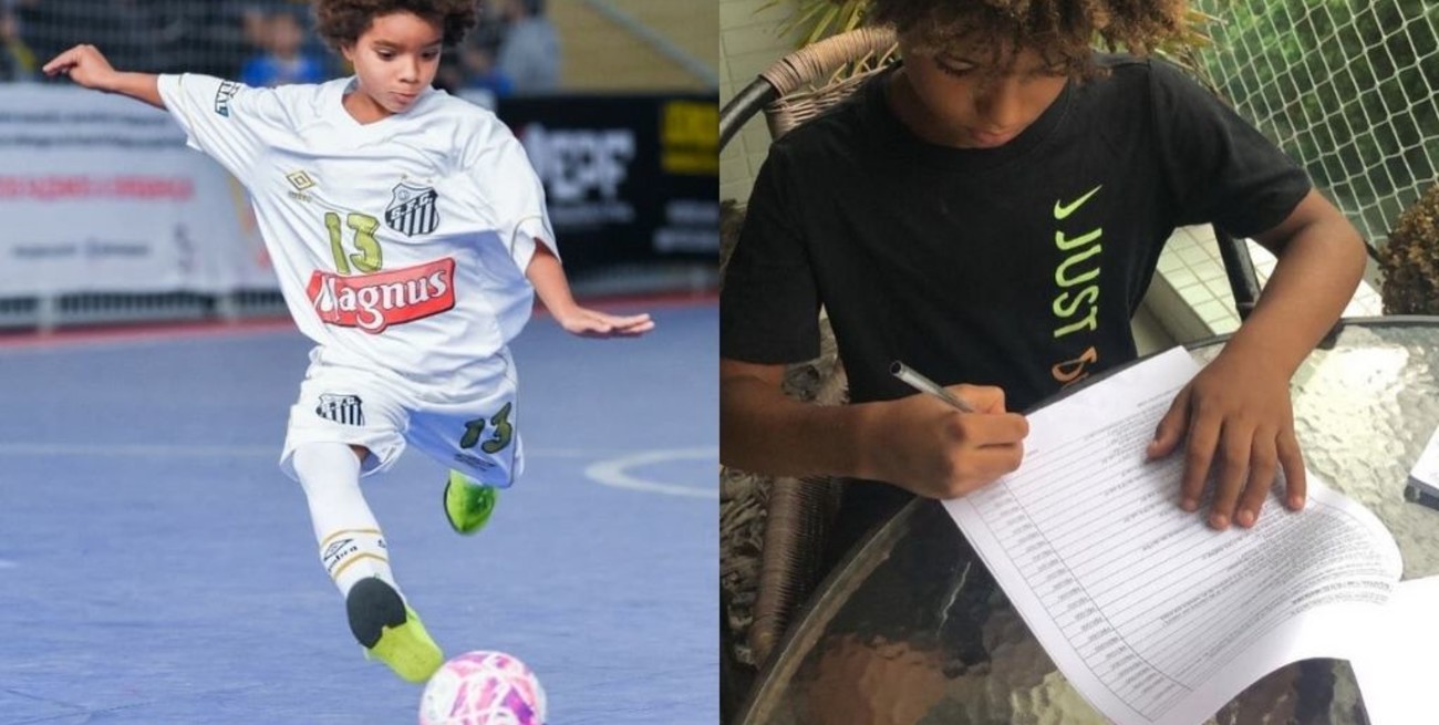 Kauan Basile el niño que firmó su contrato a los 8 años