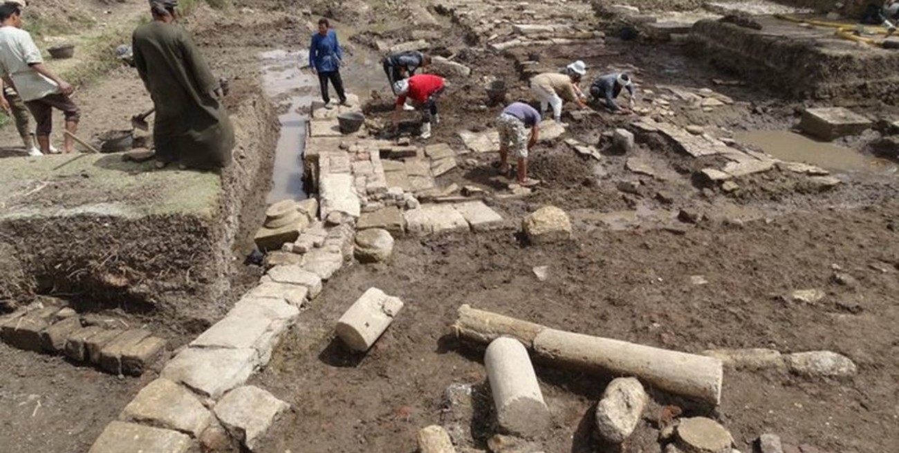 Descubrieron parte del templo perdido del faraón Ptolomeo I