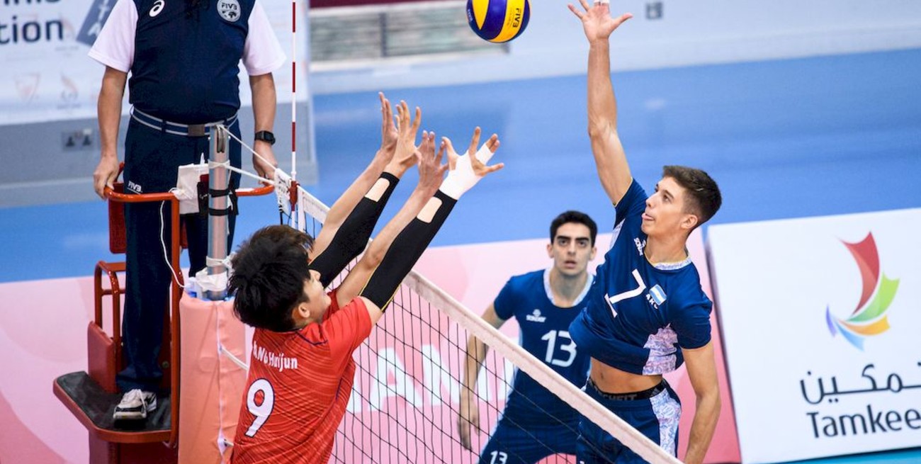 Argentina le ganó a Corea y ya está entre los ocho mejores del Mundial Sub 21 de Voley