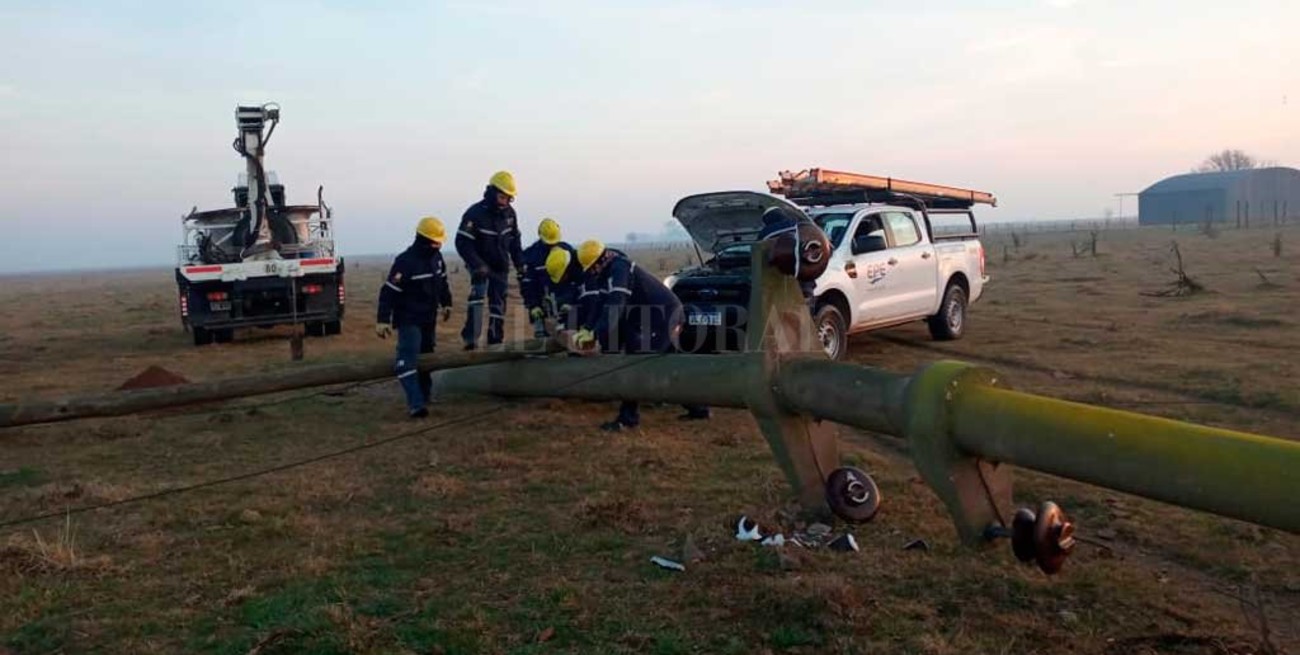 Localidades de Santa Fe a oscuras por el robo de cables