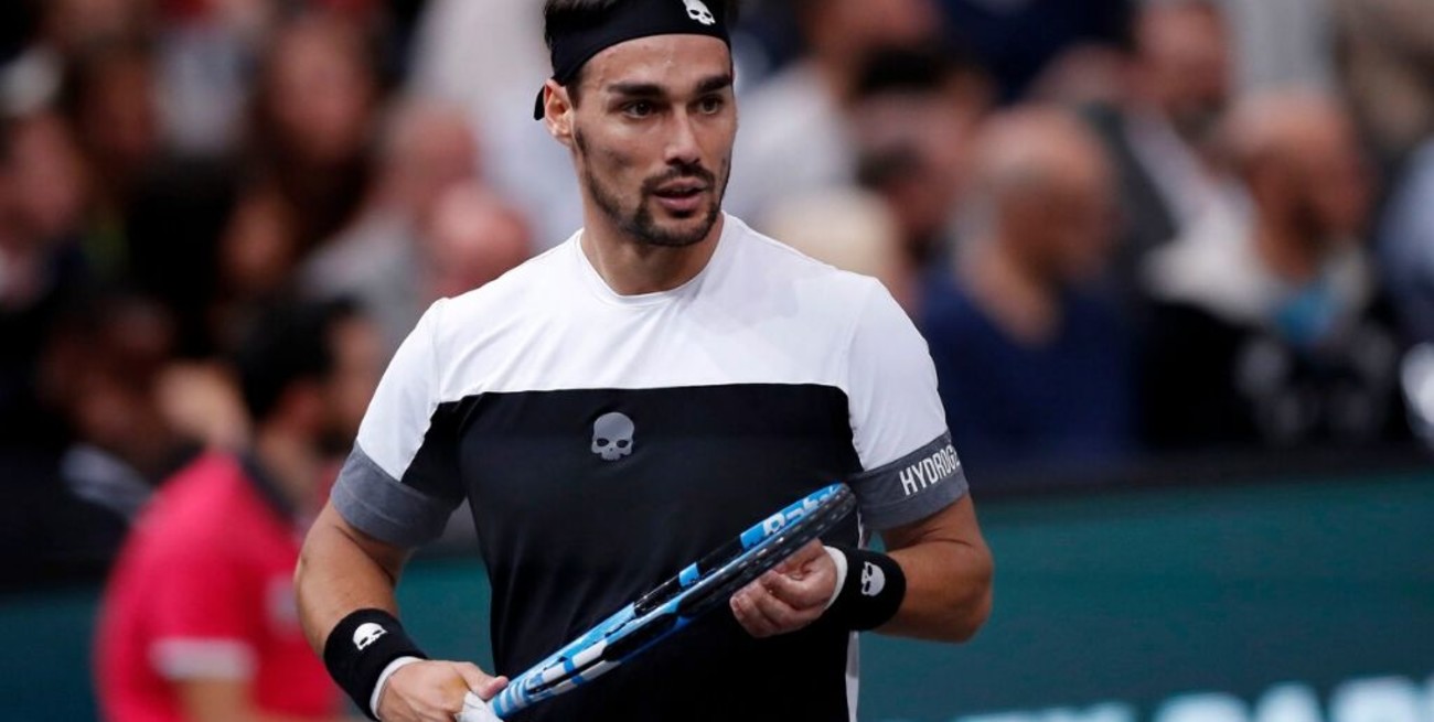 "Volveré a jugar cuando esté seguro", dijo el tenista italiano Fabio Fognini