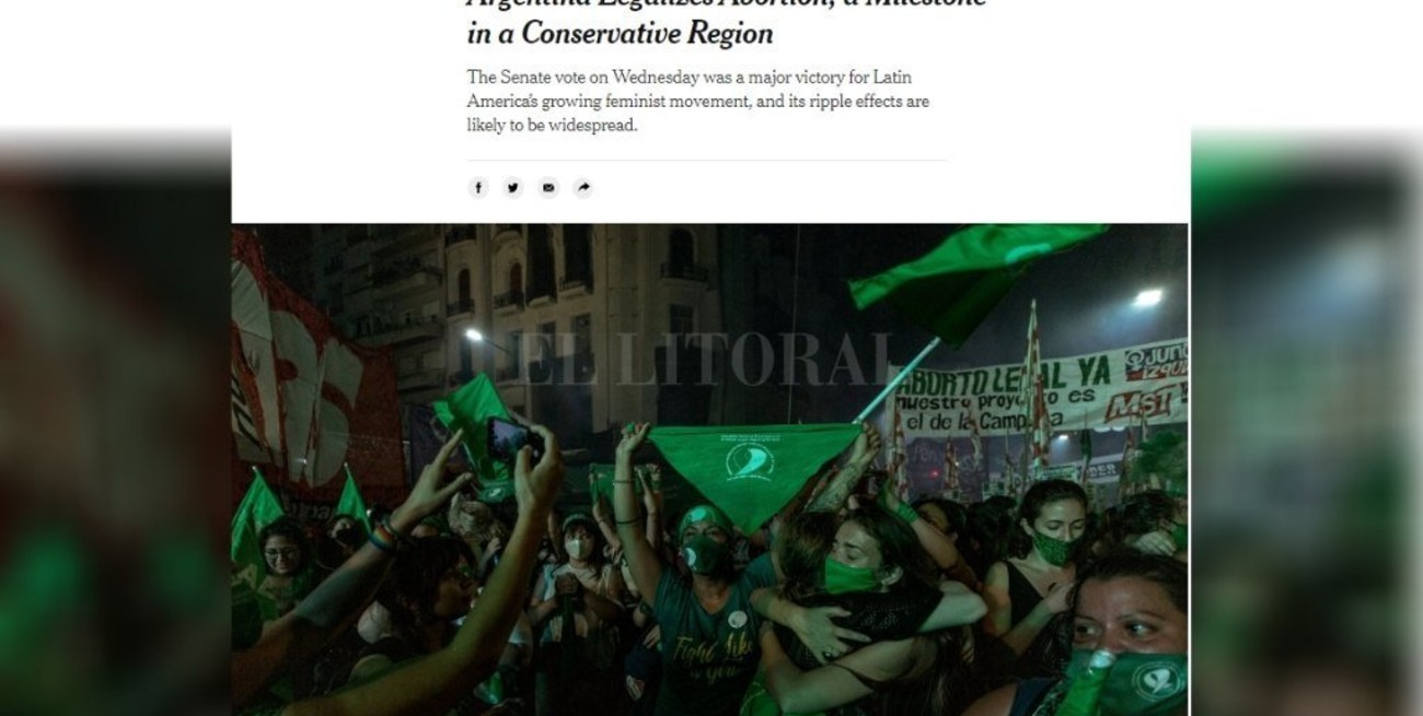 Así reflejaron los medios del mundo la legalización del aborto en Argentina
