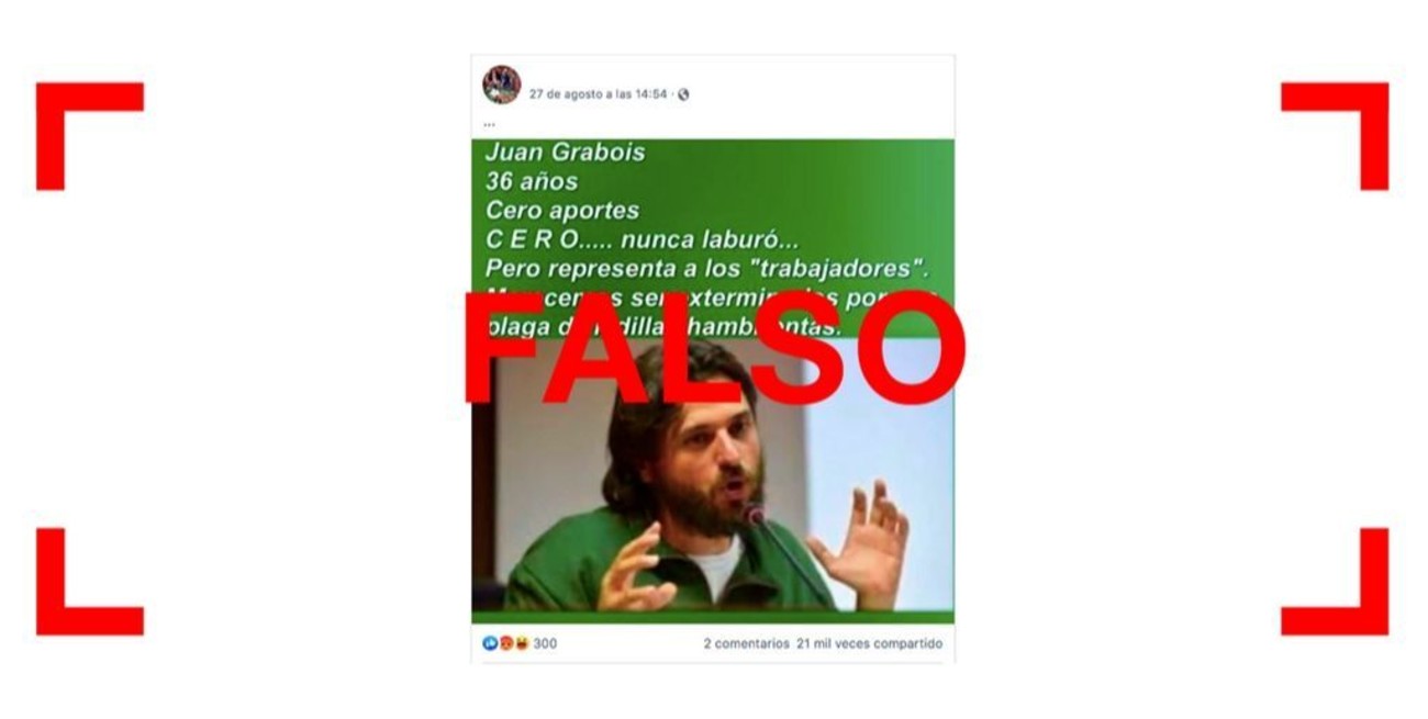 Es falso que Grabois tiene "cero aportes" y "nunca laburó"