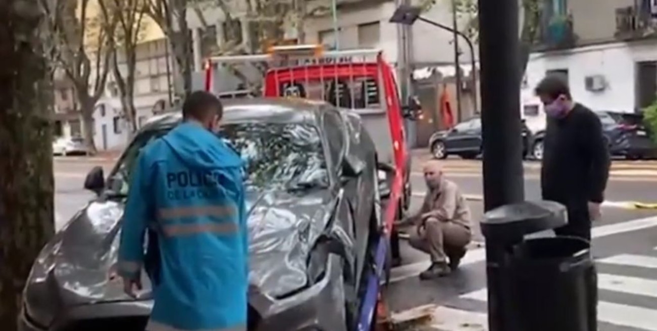 Bebe Contepomi chocó contra un árbol en Palermo 