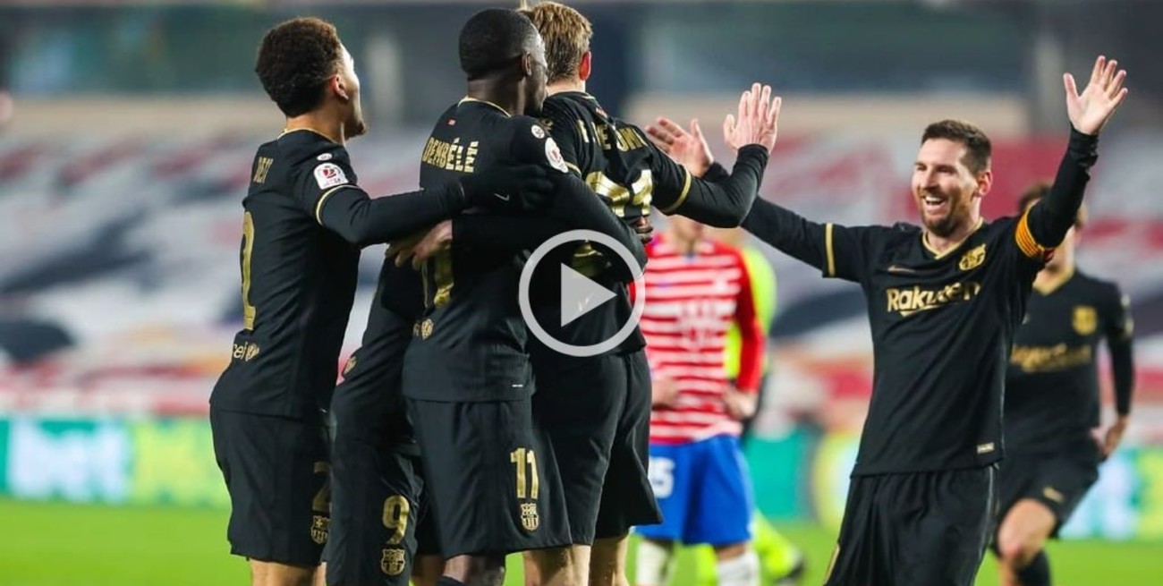 Barcelona se lo empató sobre la hora a Granada, lo goleó en el suplementario y pasó a semifinales