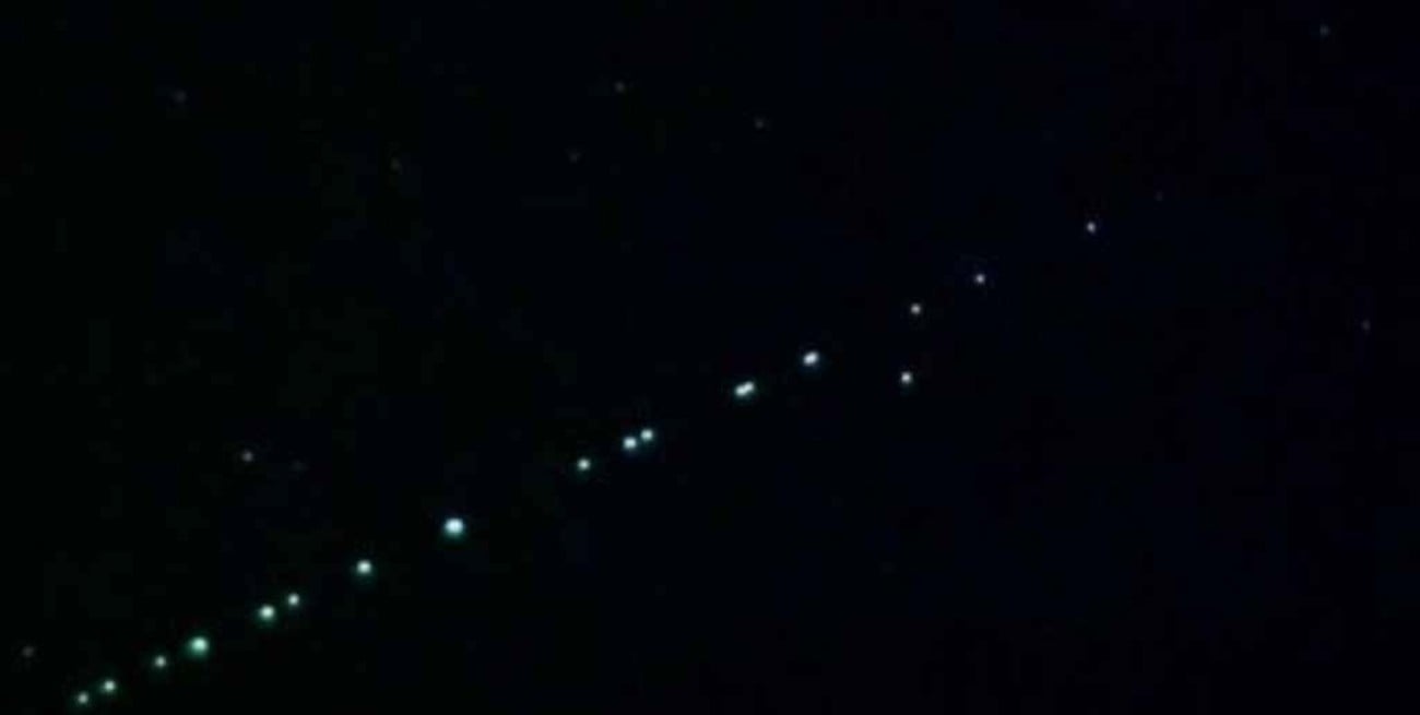 Sorpresa ante el tren de satélites de Starlink que se pudo observar en la región 