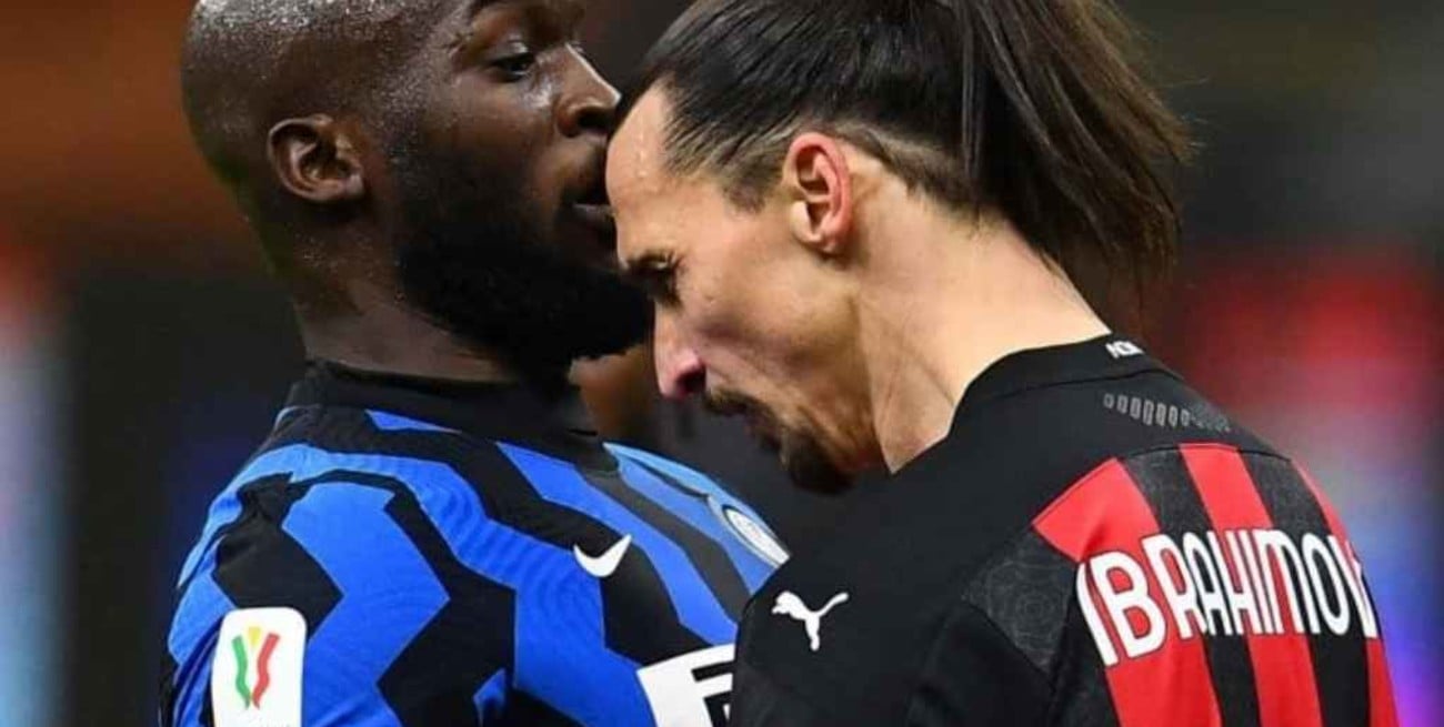 Fuerte cruce entre Lukaku e Ibrahimovic en el clásico por los cuartos de final de la Copa Italia 