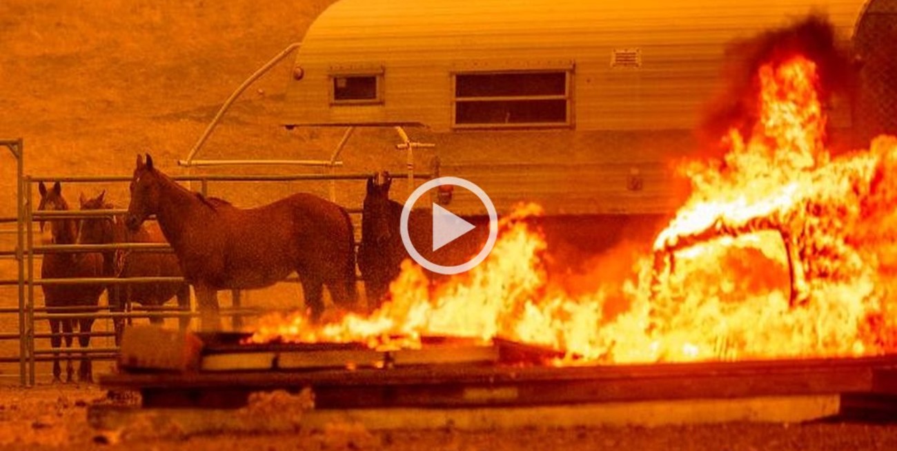 Incendios forestales en California: la gente huye mientras el fuego quema casas