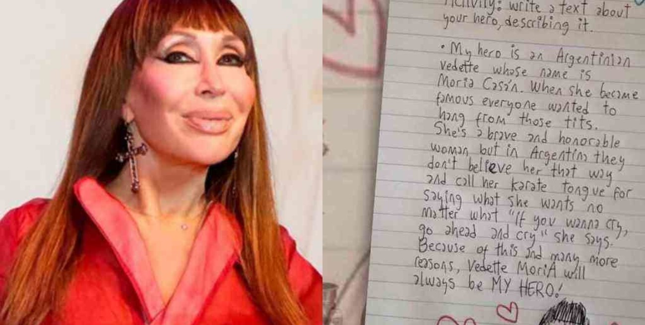 Una niña canadiense escribió una carta sobre Moria Casán y se hizo viral