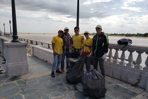 El Litoral Una de las cuadrillas que trabajan en la costanera