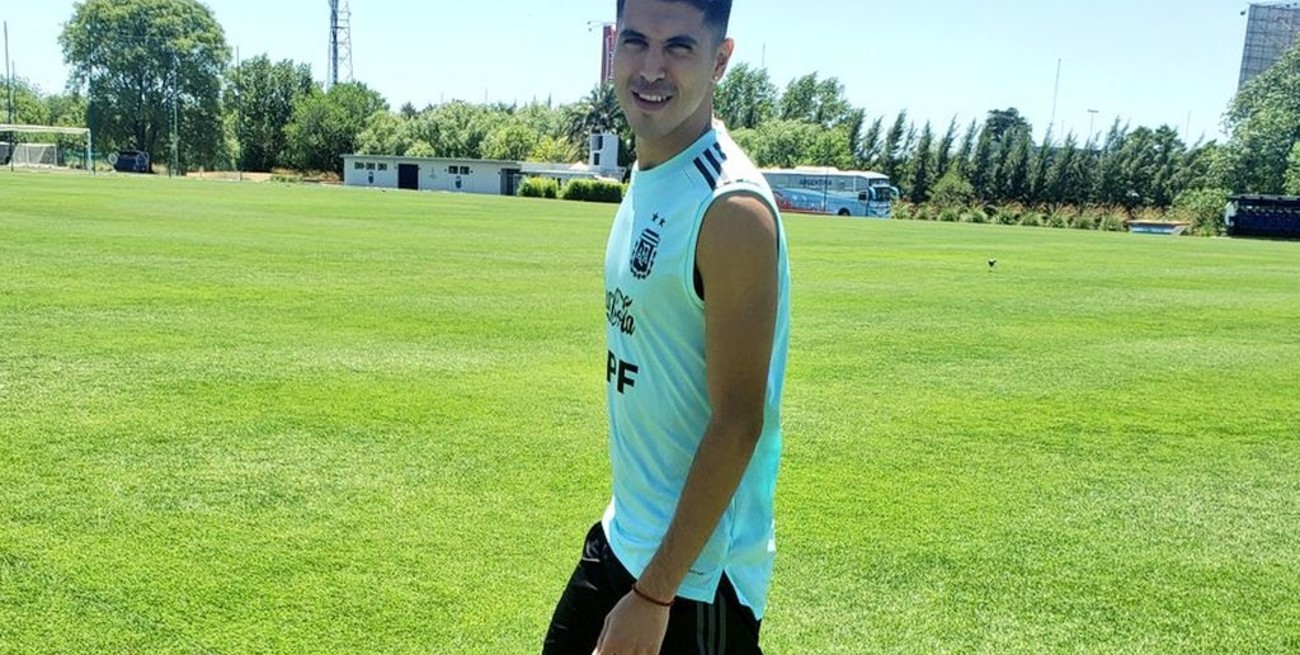 Exequiel Palacios comenzó la rehabilitación en el predio de Ezeiza