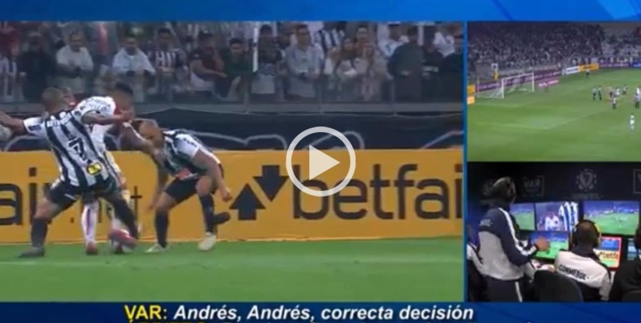 Video: el momento en el que el VAR definió que hubo penal a Morelo