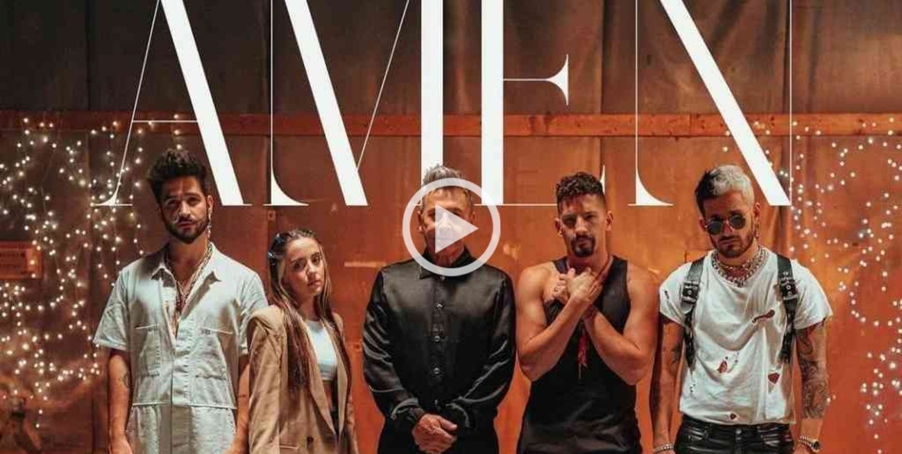 Ricardo Montaner presentó "Amén" junto a Evaluna, Camilo, Mau y Ricky