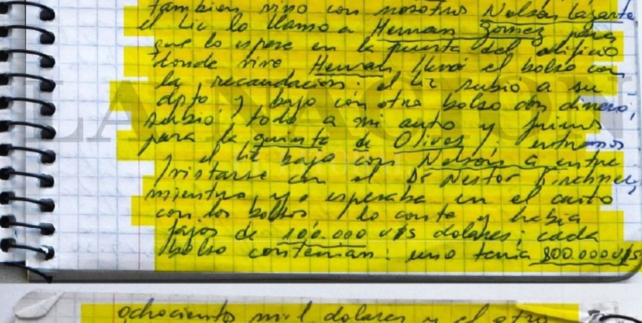 La Justicia recibió seis cuadernos y analizan si son los originales que escribió Centeno