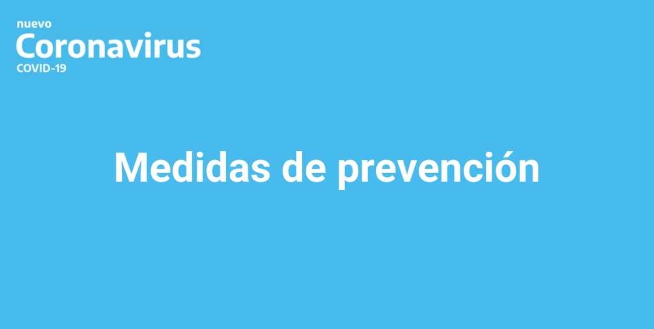 Medidas de prevención para coronavirus y otras enfermedades respiratorias