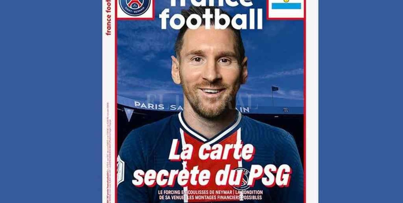 France Football puso en la tapa a Messi con la camiseta del PSG