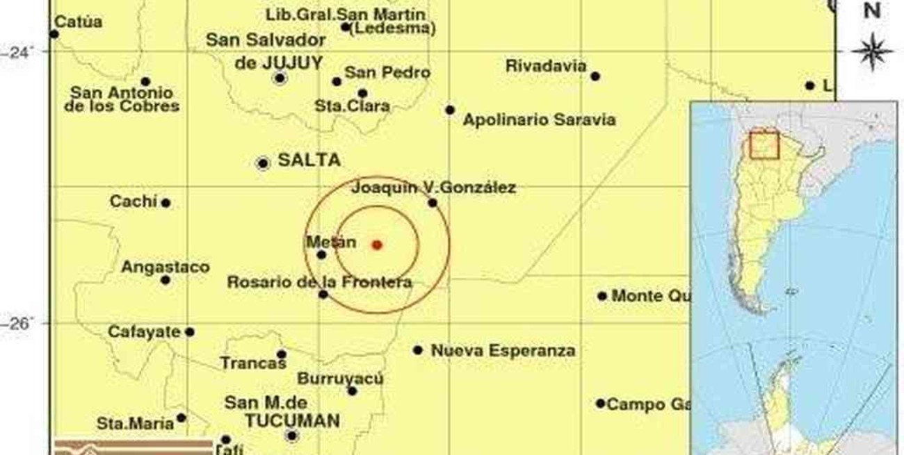 Seis temblores sacudieron a Salta en 24 horas