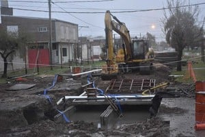 Flavio Raina Obra. Colectará el agua de lluvia y la transportará hacia el río Salado, para evitar inundaciones.