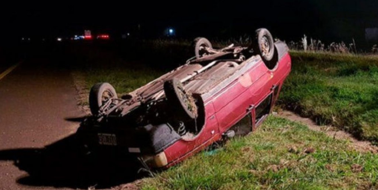 Vuelco sobre la Ruta 14 en Entre Ríos dejó dos niños hospitalizados