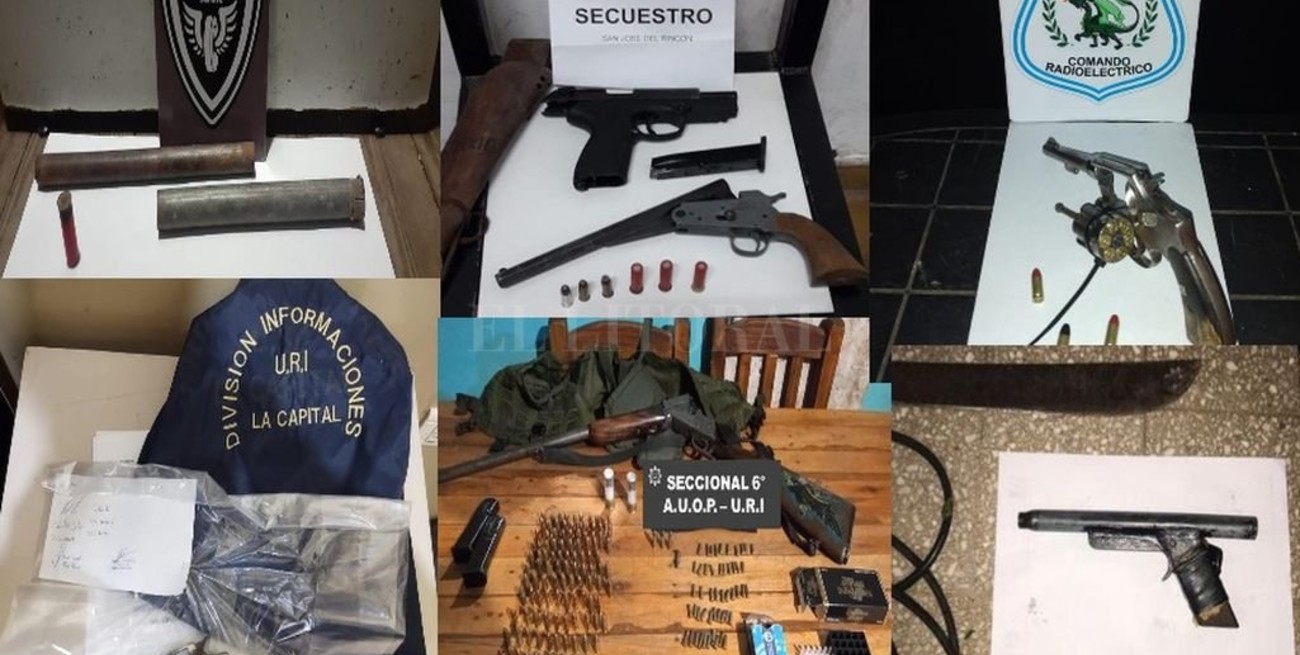 Personal policial secuestró diez armas de fuego