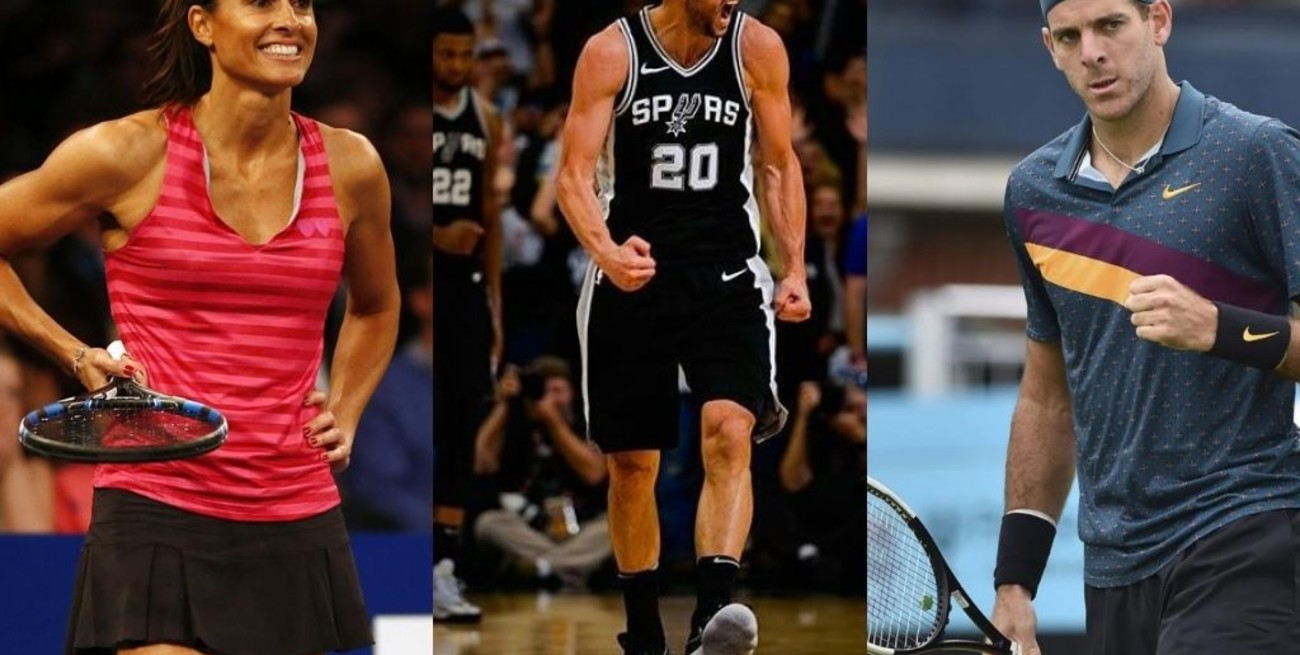 Del Potro, Sabatini y 'Manu' Ginóbili celebran la victoria de Schwartzman en Roland Garros