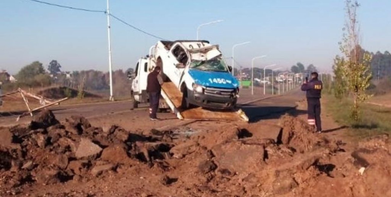Un patrullero de Entre Ríos volcó y tres policías fueron hospitalizados