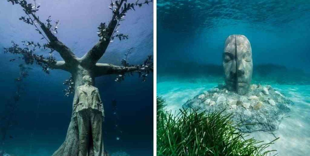 Conocé el novedoso museo del Mediterráneo: consta de casi 100 esculturas en el fondo del mar