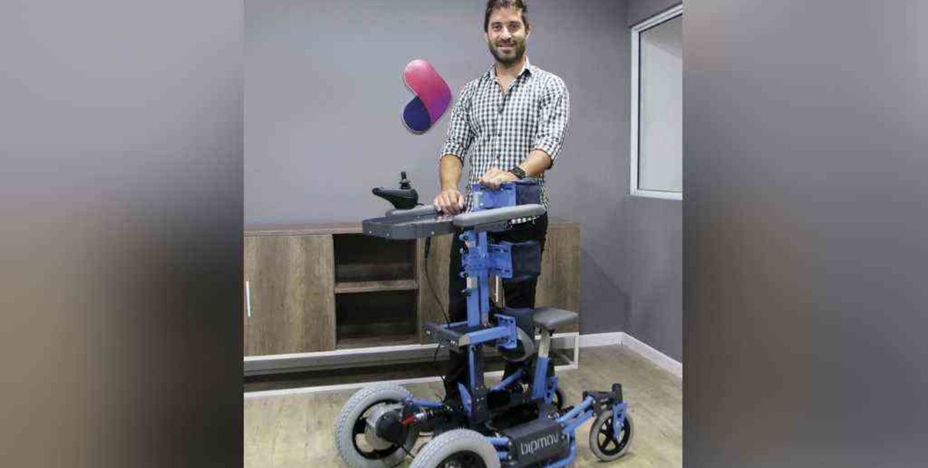 Un joven entrerriano creó un bipedestador motorizado para niños con funciones motoras reducidas