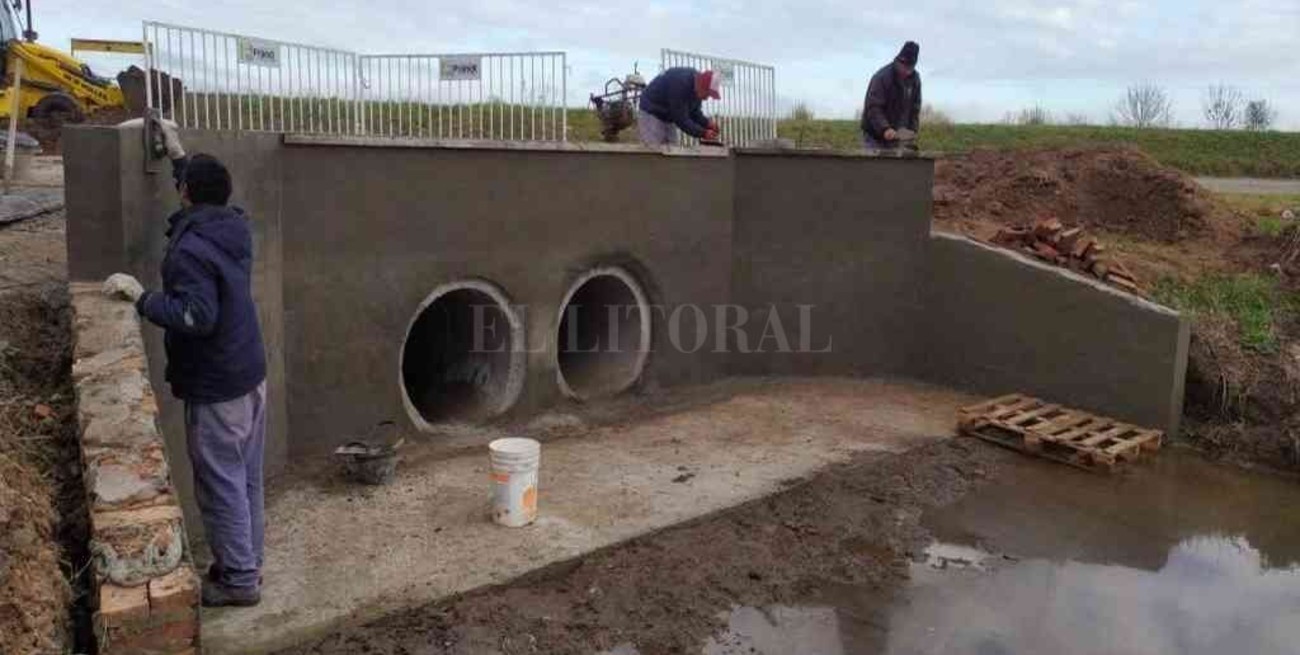 Franck: amplían obras en el reservorio sobre calle Saavedra