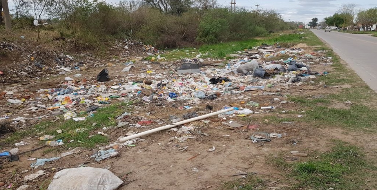 La "ruta de la basura" está en el norte de la ciudad de Santa Fe
