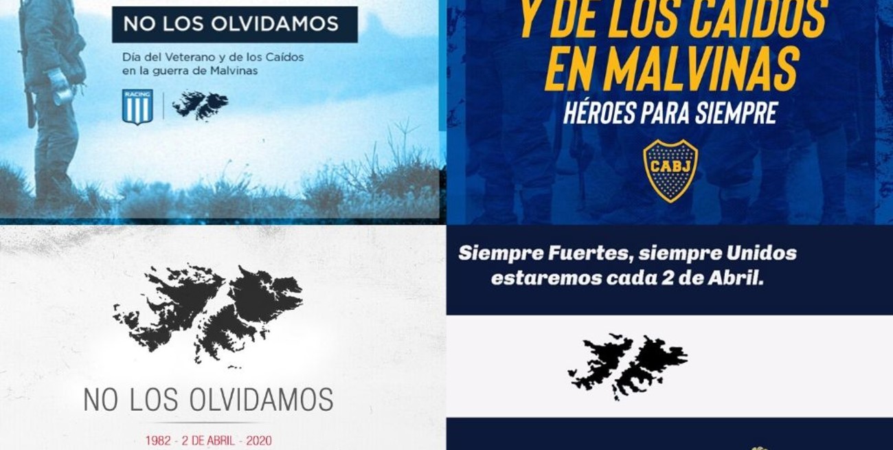 Clubes y referentes del deporte argentino recordaron a los veteranos y a los caídos en Malvinas